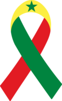 3D Flag of Senegal on ribbon. png