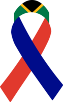 3D Flag of South Africa on ribbon. png