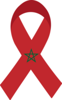 3D Flag of Morocco on ribbon. png