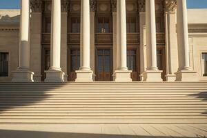 Neo classical courthouse facade photo