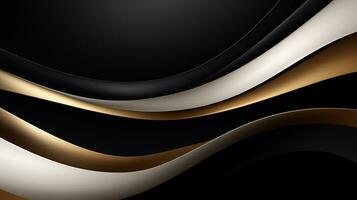 Luxury 3d golden black white wallpaper background photo