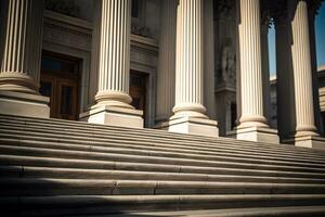 Neo classical courthouse facade photo