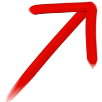 Red arrow icon . The red arrow indicated the direction symbol. curved arrow sign. 3D style. png