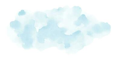 Abstract light blue watercolor shape vector