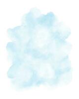 Abstract light blue watercolor stain shape vector