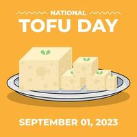 dia nacional del tofu vector