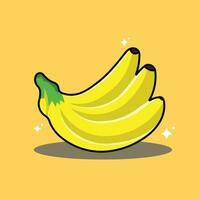 plátano vector, plátano icono, plátano plano diseño vector