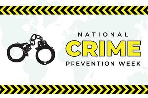 nacional crimen prevención semana vector