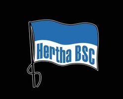 Hertha Berlina club símbolo logo fútbol americano bundesliga Alemania resumen diseño vector ilustración con negro antecedentes