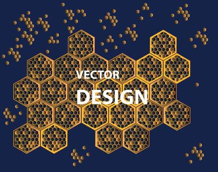 vector antecedentes imagen en el formar de estructurado hexágonos. el textura es desarrollado en el base de panal
