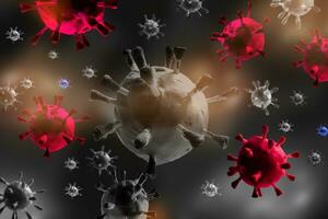 Virus cells abstract 3d illustration photo