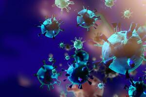 Virus cells abstract 3d illustration photo