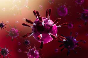 Virus cells abstract 3d illustration photo