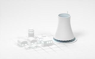 Chimney with white background, 3d rendering. photo