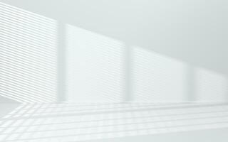 vacío habitación con blanco fondo, 3d representación. foto