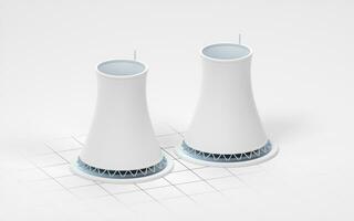 Chimney with white background, 3d rendering. photo