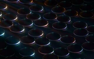 redondo vaso con ligero dispersión, 3d representación. foto