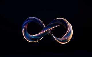 Abstract curve line, Mobius belt, 3d rendering. photo