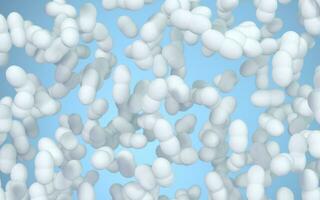 Large groups of germs with white background, 3d rendering. photo