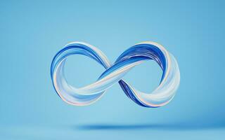 Abstract curve line, Mobius belt, 3d rendering. photo