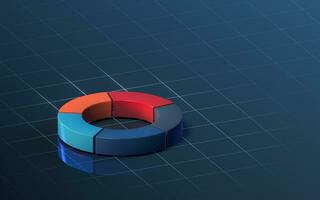 Ring graph and data analysis, 3d rendering. photo