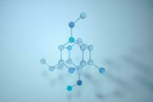 Molecules and biology, biological concept, 3d rendering. photo