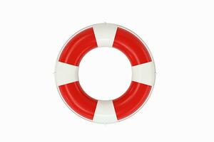 Life buoy with white background, 3d rendering. photo