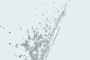 Splashing water with white background, 3d rendering. photo