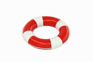 Life buoy with white background, 3d rendering. photo