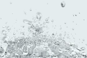 Splashing water with white background, 3d rendering. photo