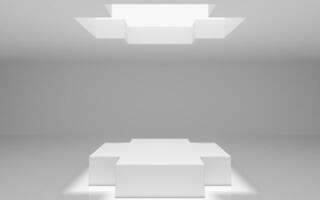 The white empty room, 3d rendering. photo