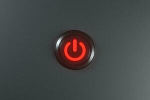 Button and switch with dark background,abstract conception ,3d rendering. photo