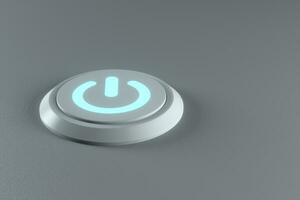 Button and switch with grey background,abstract conception ,3d rendering. photo