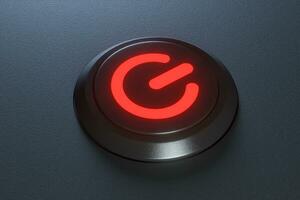 Button and switch with dark background,abstract conception ,3d rendering. photo