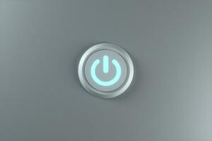 Button and switch with grey background,abstract conception ,3d rendering. photo