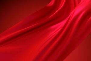 Red cloth, flowing by the wind, 3d rendering. photo