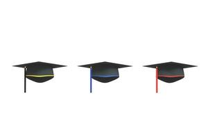 Graduate hat with white background, 3d rendering. photo