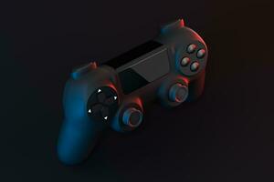 Classic game pad with dark background, 3d rendering. photo