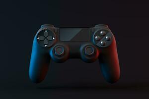 Classic game pad with dark background, 3d rendering. photo