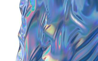 Gradient wave cloth, fluid color background, 3d rendering. photo