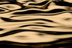 Flowing ripple pattern, golden background, 3d rendering. photo