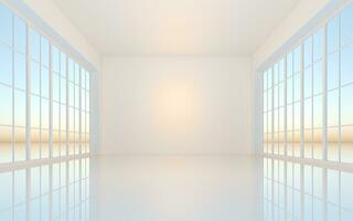 The white empty room, 3d rendering. photo