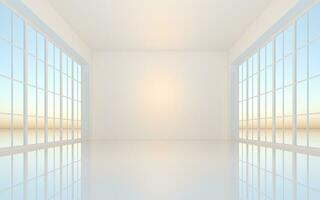 The white empty room, 3d rendering. photo