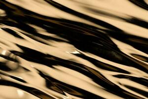 Flowing ripple pattern, golden background, 3d rendering. photo