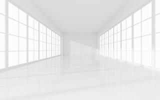 The white empty room, 3d rendering. photo