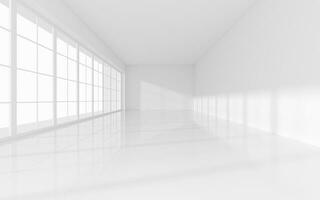 The white empty room, 3d rendering. photo