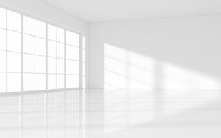 The white empty room, 3d rendering. photo