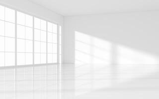 The white empty room, 3d rendering. photo