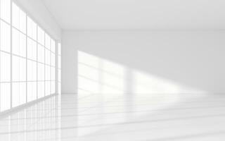 The white empty room, 3d rendering. photo