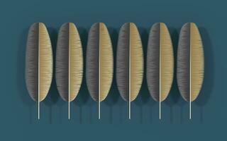 Creative soft feather background, 3d rendering. photo